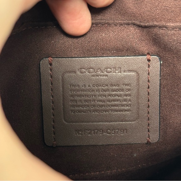 Coach Whipstitch Black Leather Georgie Saddle Bag Crossbody - Picture 10 of 16